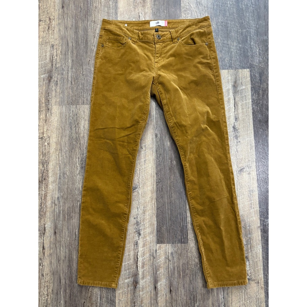 Cabi Jeans Women‎ 8 Skinny Corduroy Pants Mustard Gold Camel Brown 5-Pocket 821